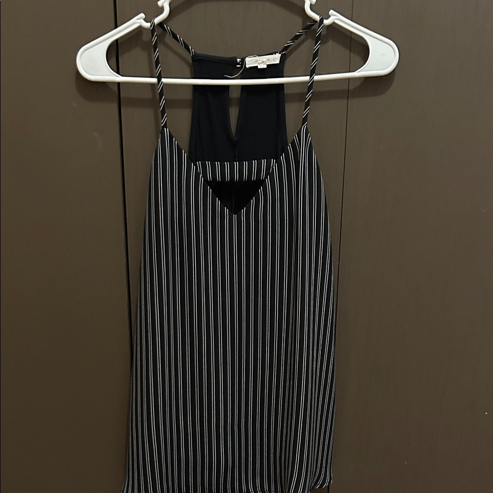 Maurices Black and White Striped Blouse